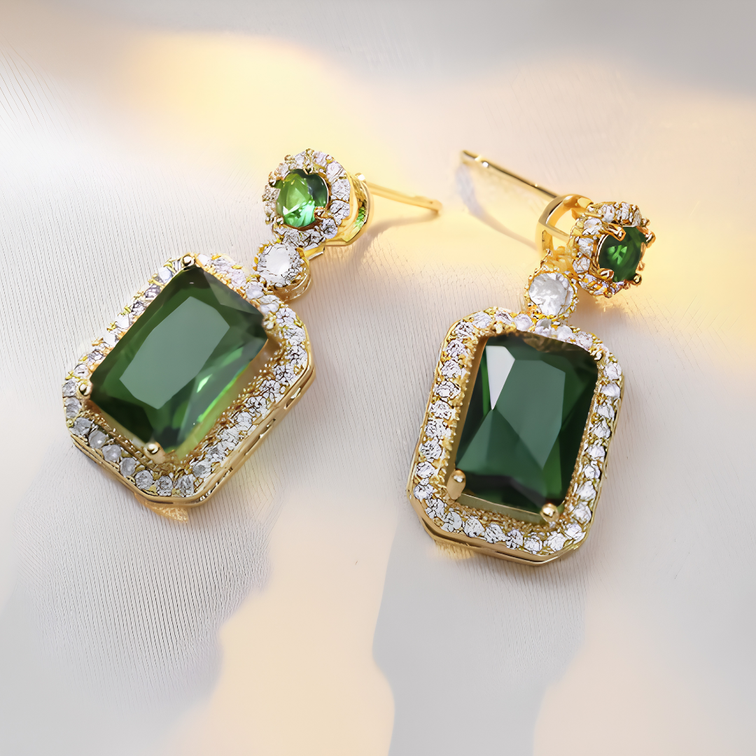 Emerald Elegance 4-Piece Jewelry Set
