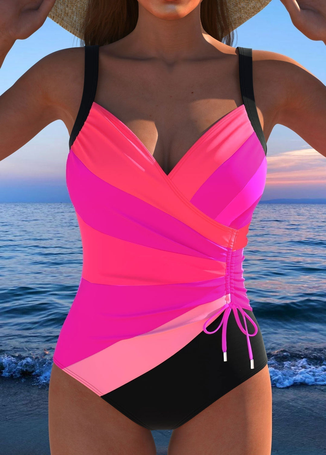 Eloria – Elegant swimsuit with a colourful print