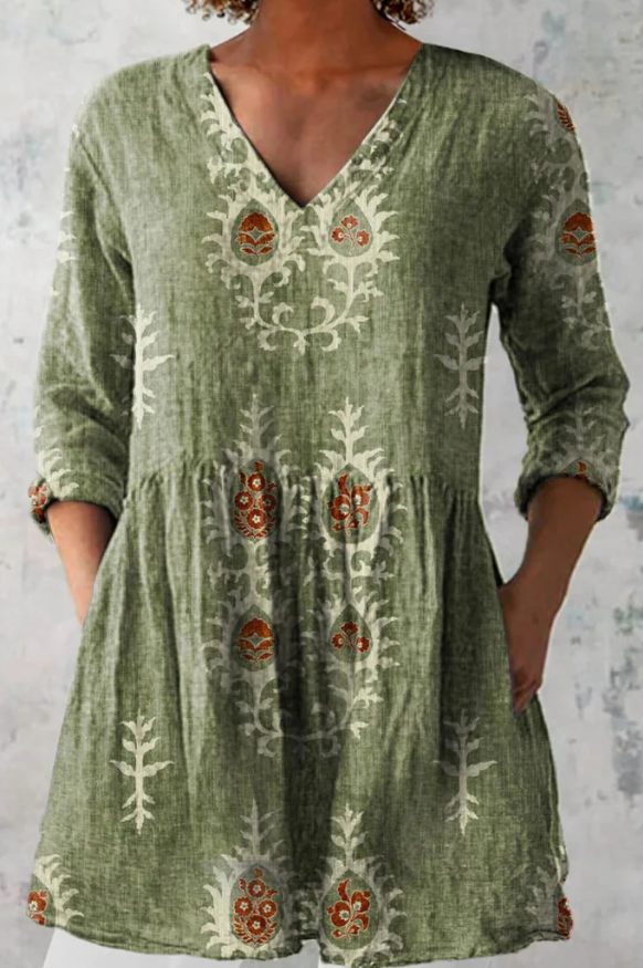 Chloe | Long Blouse with V-Neck
