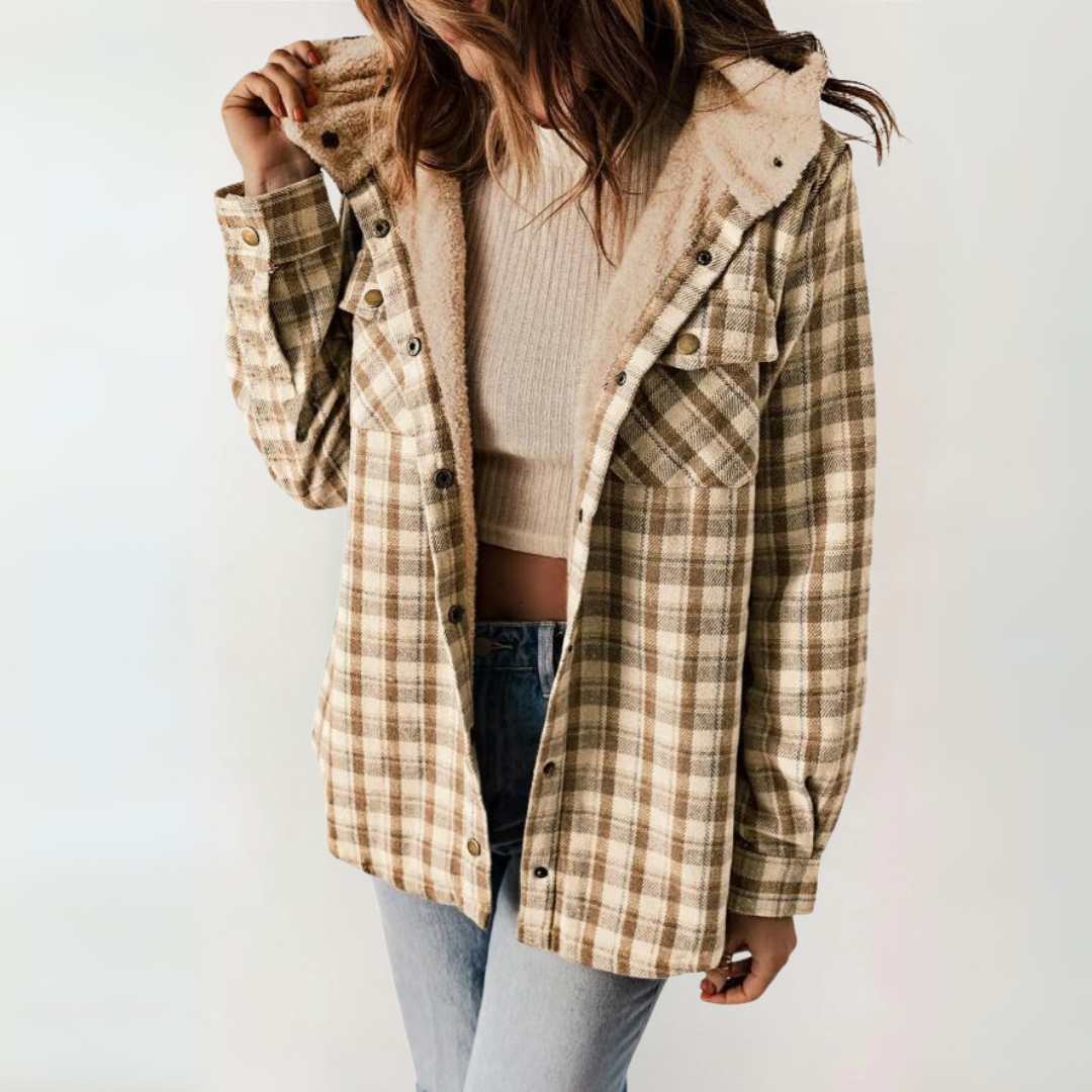 PERESA™ - Casual Long Sleeve Button Front Hooded Coat