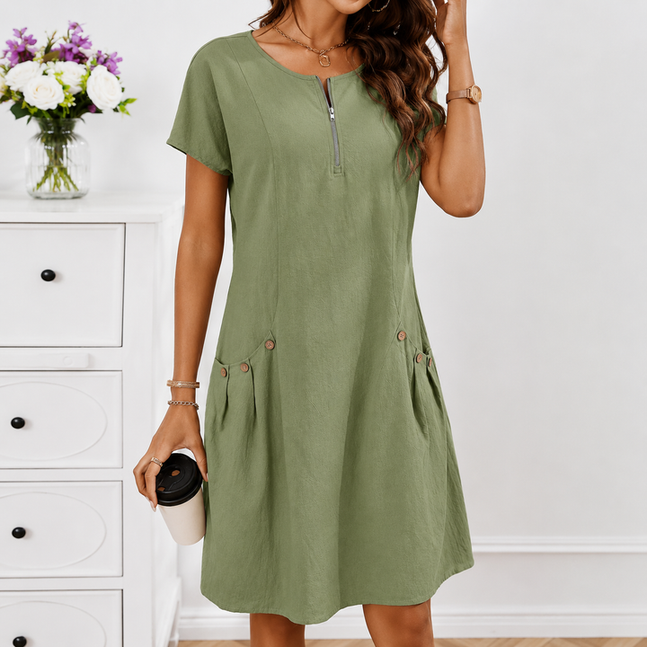 Evelyn Cotton Pocket Dress