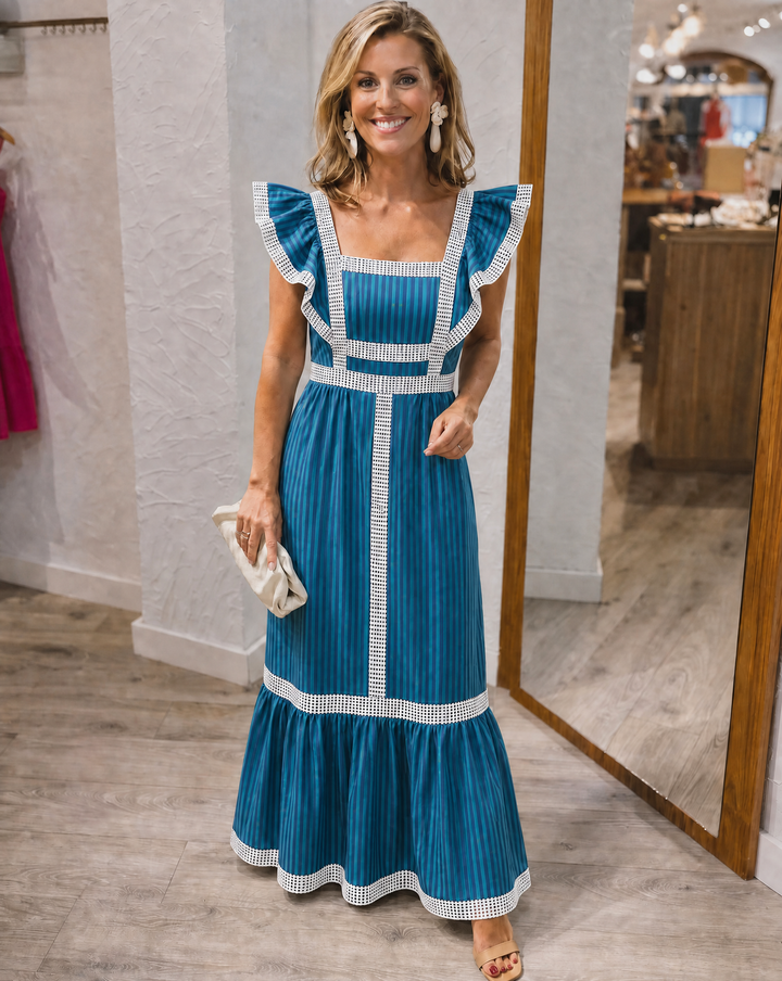 Dianne | Retro Striped Maxi Dress
