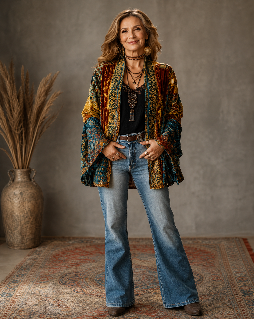 Kerrie - Premium Velvet-Touch Bohemian Kimono