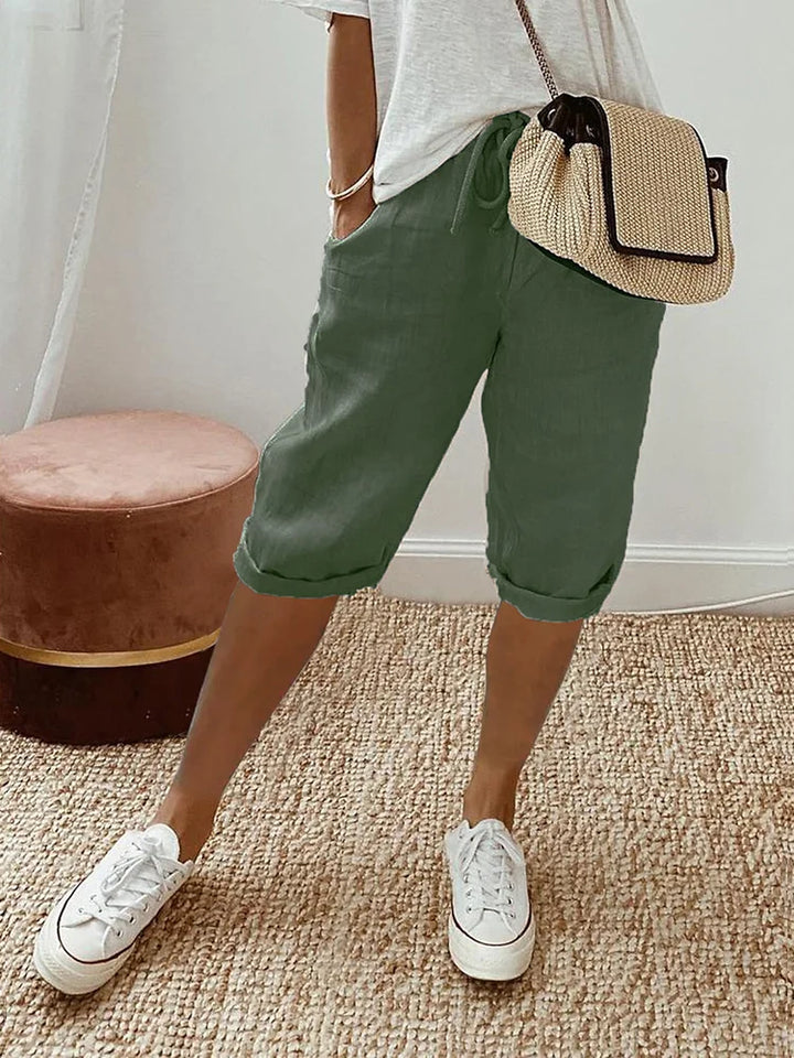 Laluna® | Cotton Linen Relaxed Shorts