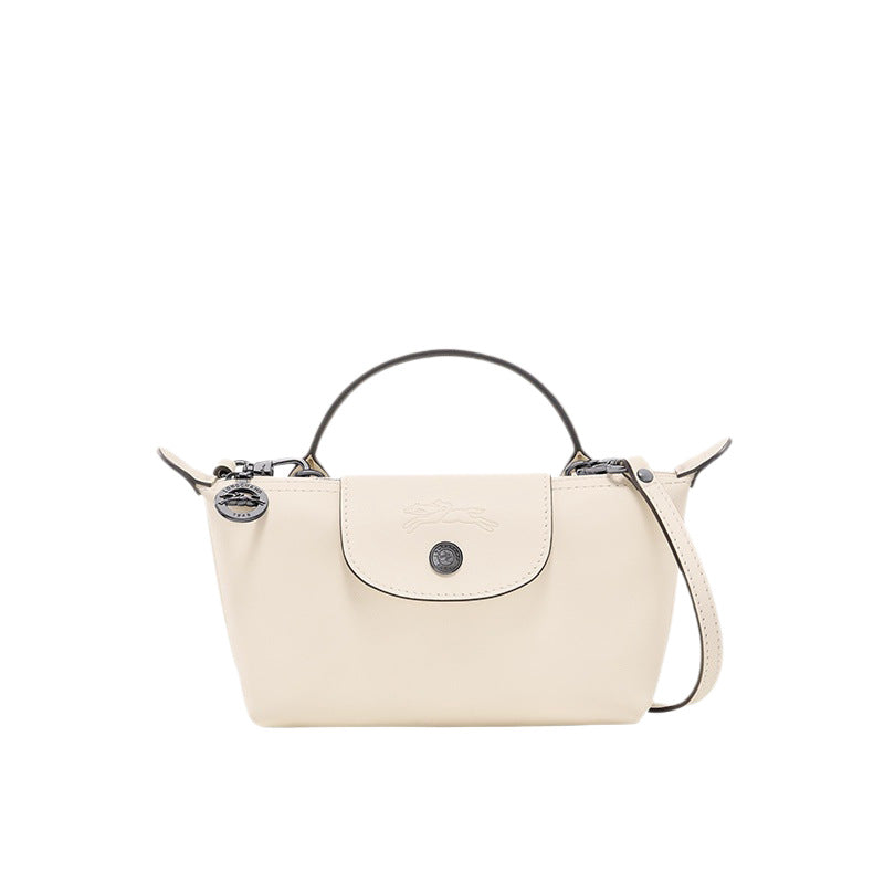 Mini Leather Top Handle Crossbody Bag