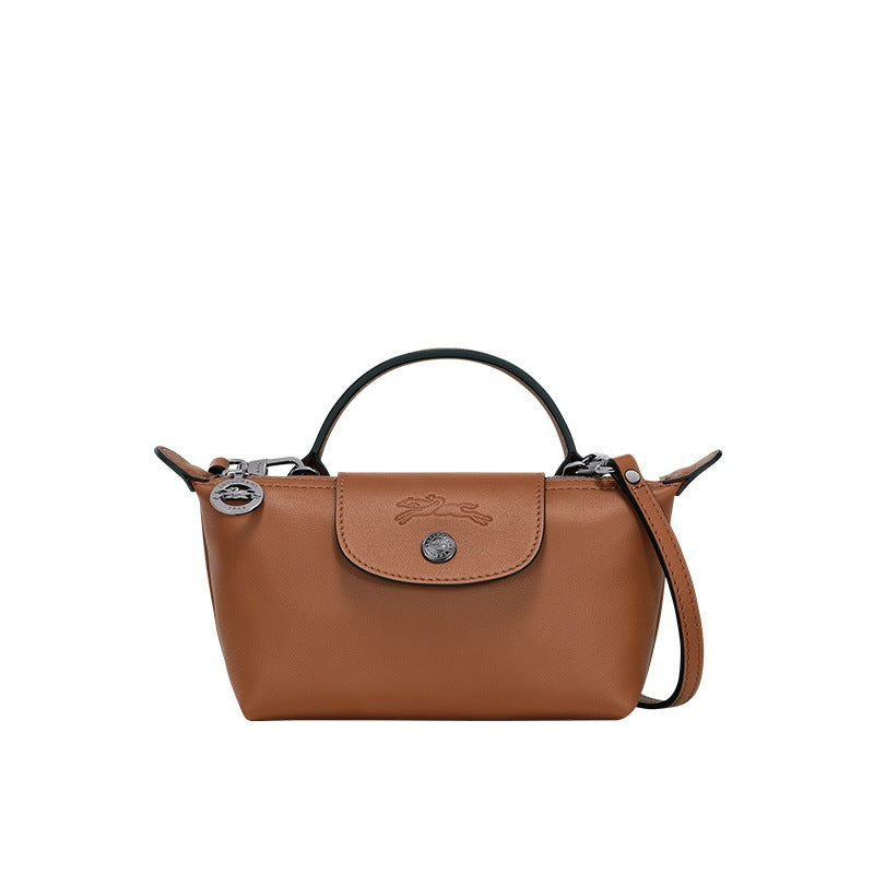 Mini Leather Top Handle Crossbody Bag