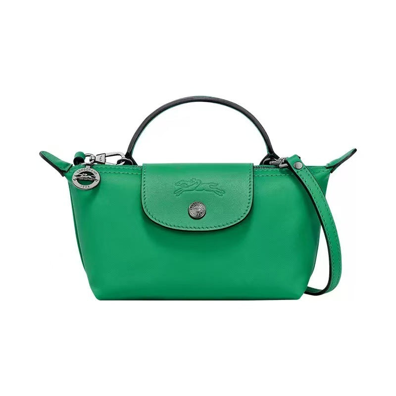 Mini Leather Top Handle Crossbody Bag