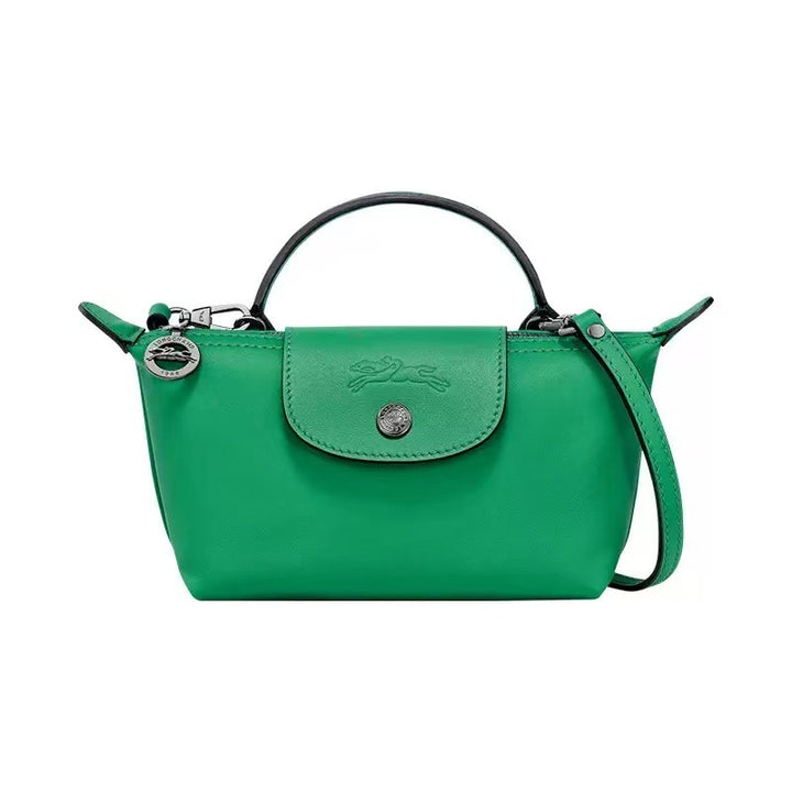 Mini Leather Top Handle Crossbody Bag