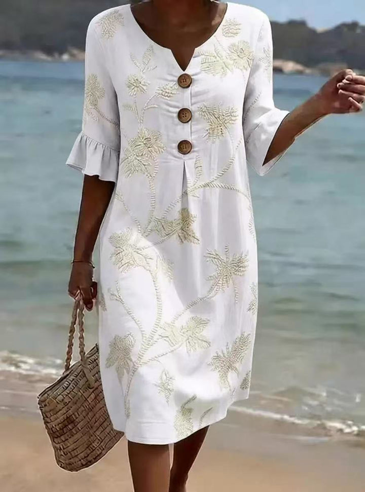 Coastal Bloom Midi Dress