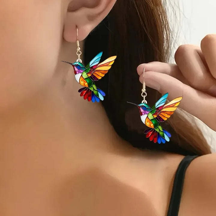 Eli™ | Hummingbird Design Hanging Earrings