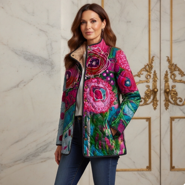 Ariana | Floral Patterned Women's Elegant Jacket