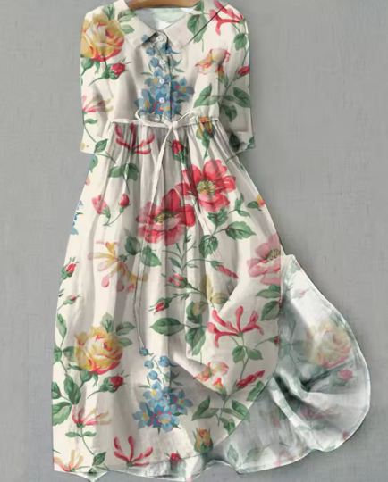 Women's Summer Lace-Up Waist Dress - Timeless Comfort & Style