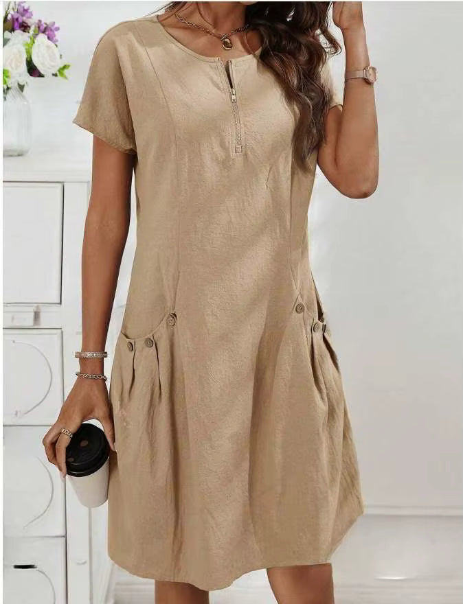 Evelyn Cotton Pocket Dress