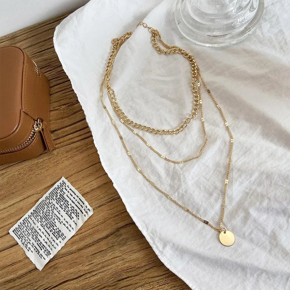 Chic Gold and Silver Plated Necklace