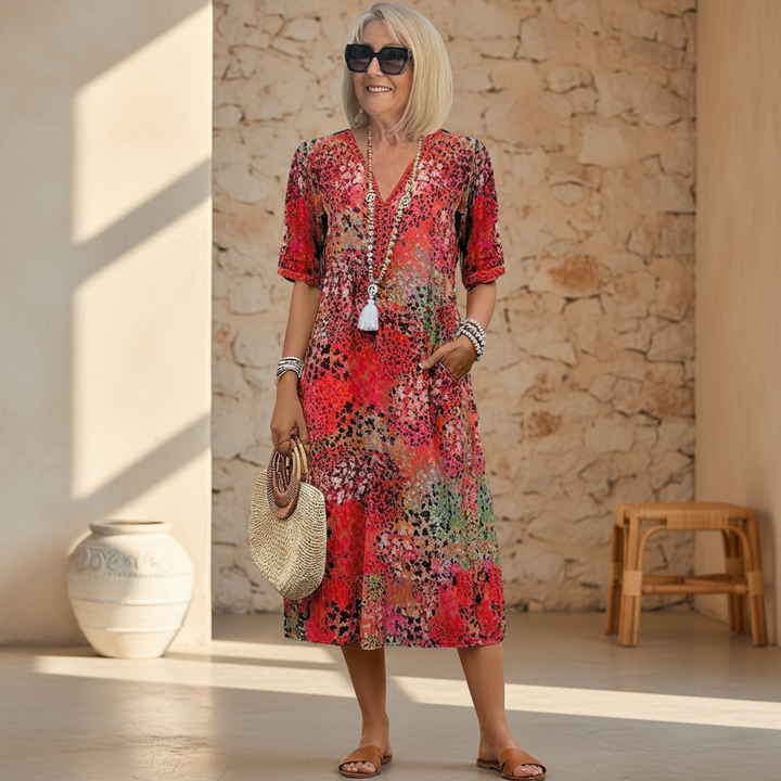 Serenade – Elegant Fluid Midi Dress