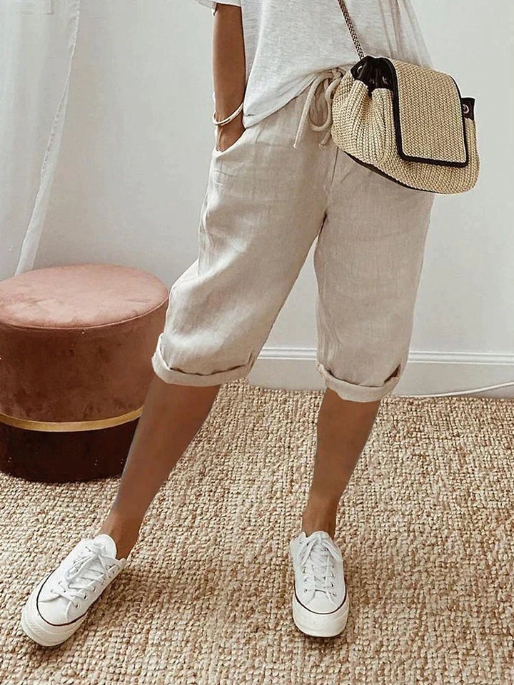 Laluna® | Cotton Linen Relaxed Shorts