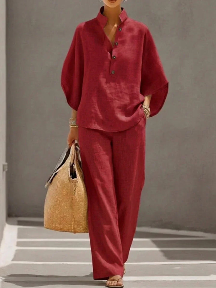 Maribel Breeze Linen Blend Two-Piece Set